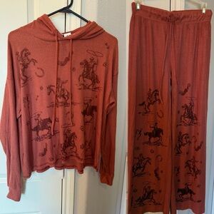 Rust western theme lounge set